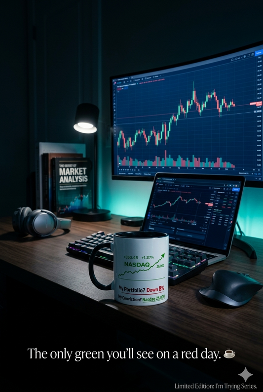 NASDAQ 26,000 Conviction" Funny Investor Mug